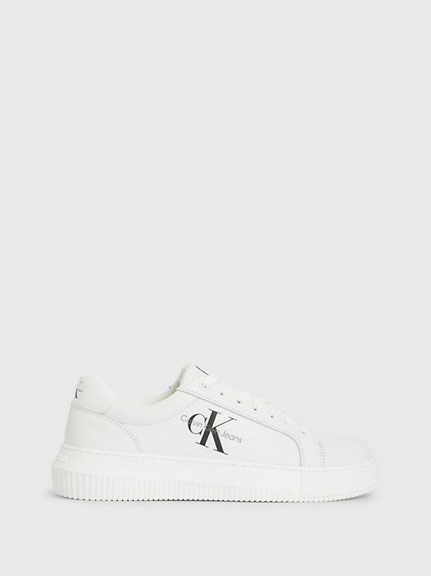 Calvin Klein USA Leather Womens Sneakers White 2061897-SX